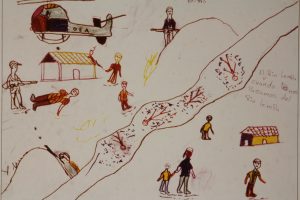 refugee-chlds-drawing-recalls-people-dying-as-they-cross-sumpul-river-to-honduras